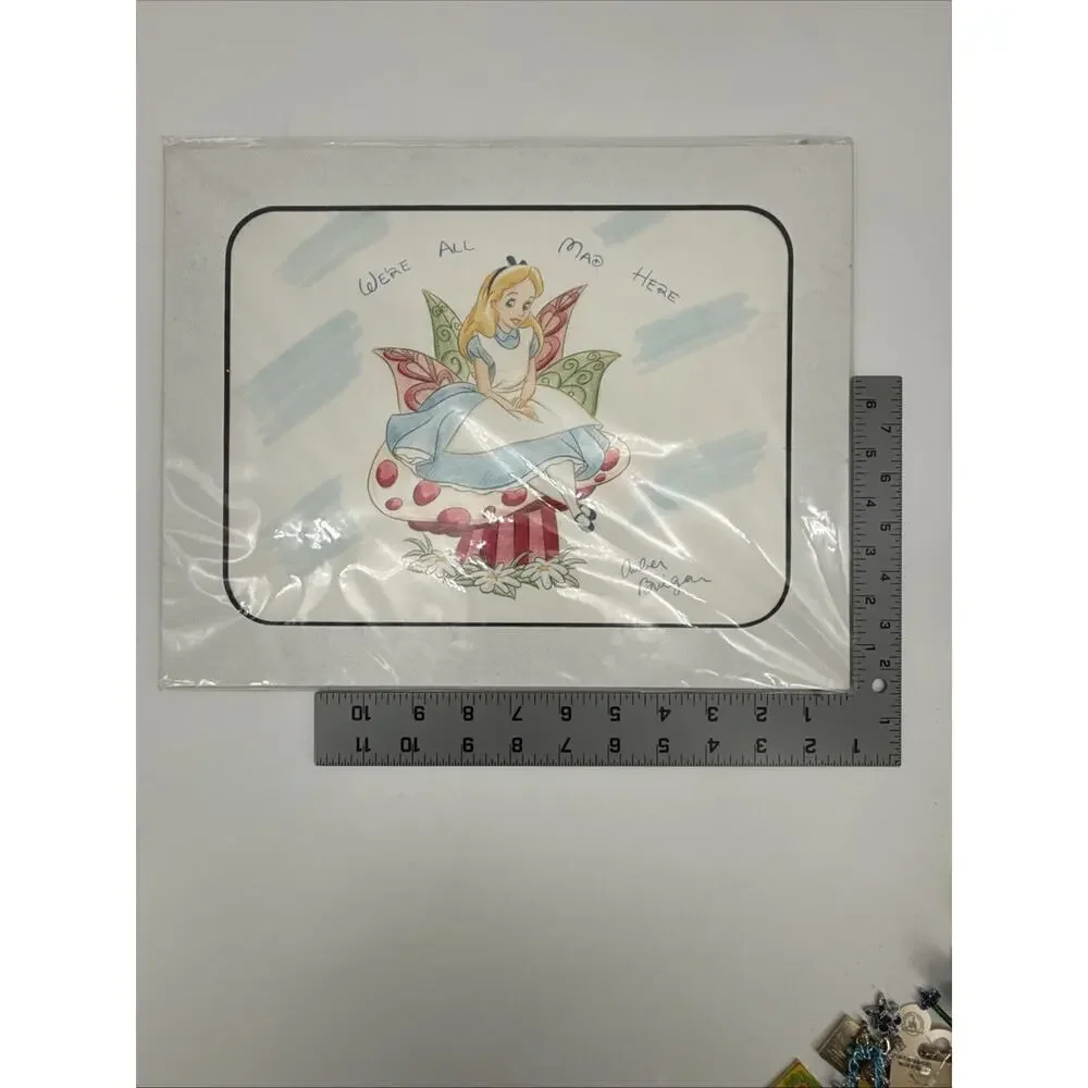 Alice in Wonderland Art “We’re All Mad Here” Signed by Amber Brigan - Picture 12 of 13